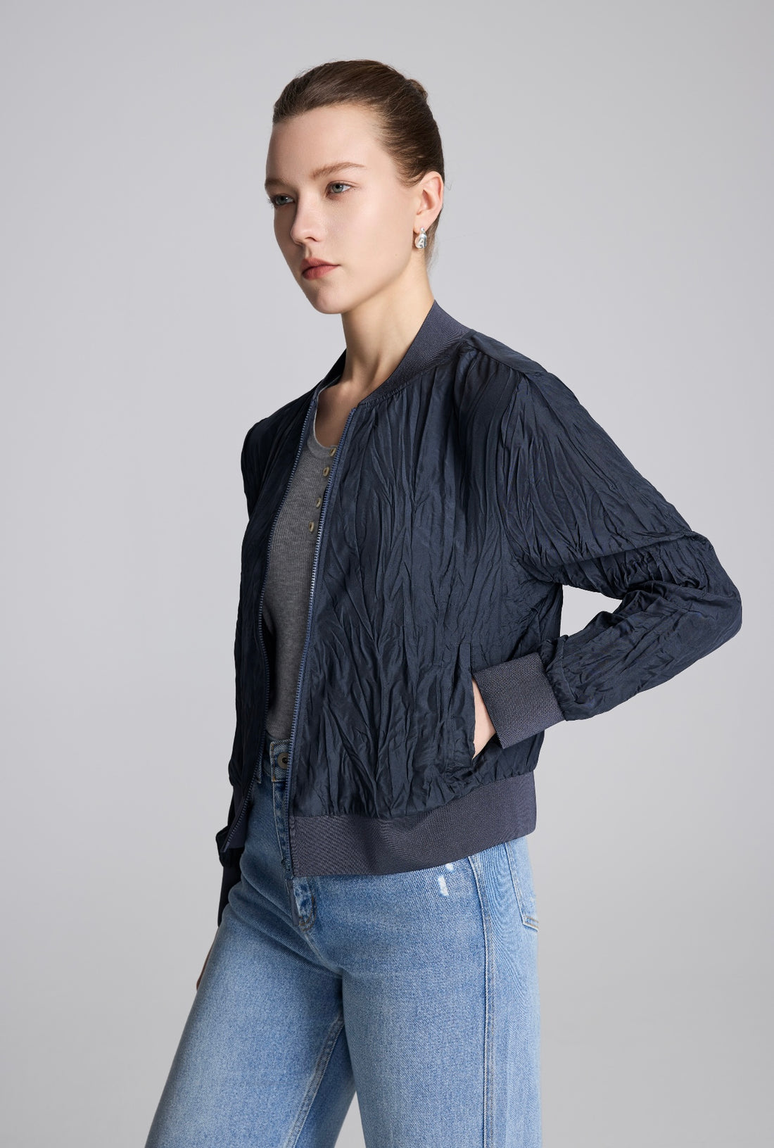 Silk Bomber Jacket