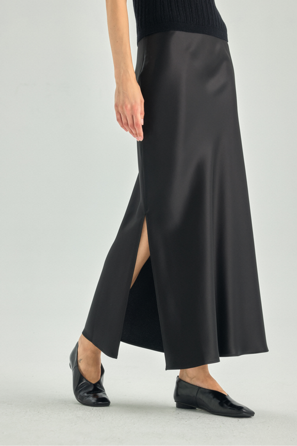100% Acetate Fishtail Maxi Skirt