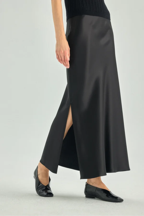100% Acetate Fishtail Maxi Skirt