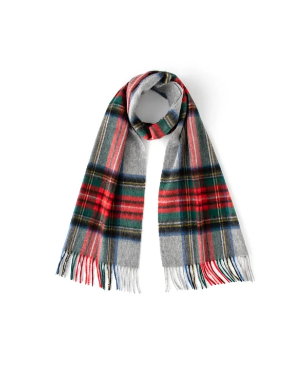 Grey Red Green Tartan