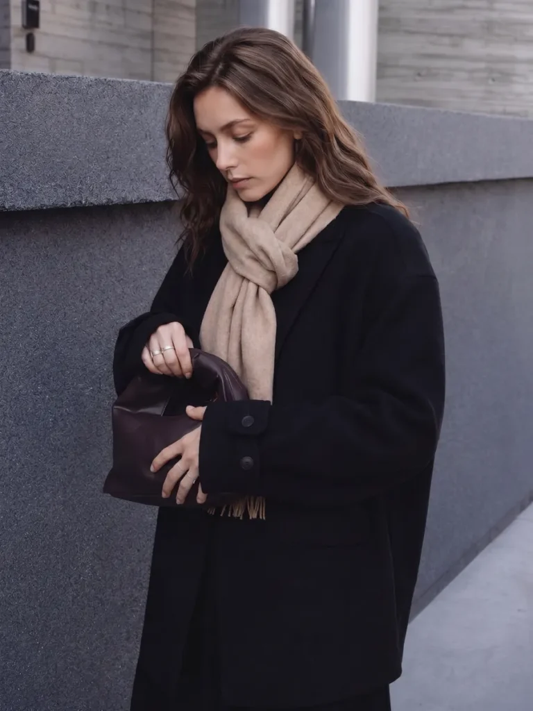 Cashmere scarf styling inspiration, look 15