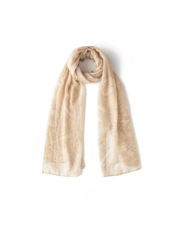 Off White Camel Paisley